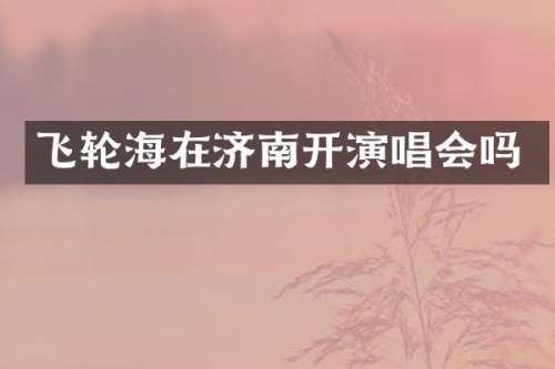 飞轮海在济南开演唱会吗