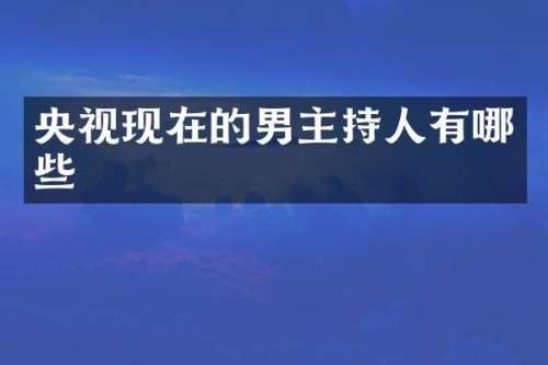 央视现在的男主持人有哪些