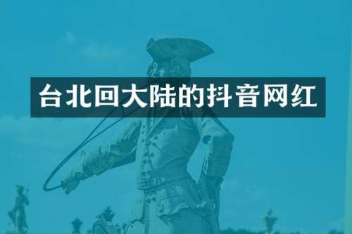 台北回大陆的抖音网红