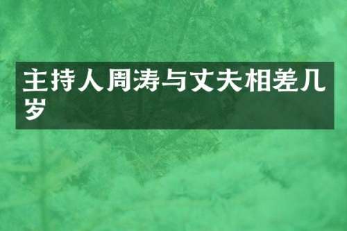 主持人周涛与丈夫相差几岁