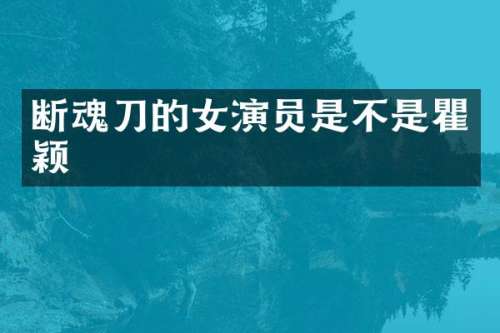 断魂刀的女演员是不是瞿颖