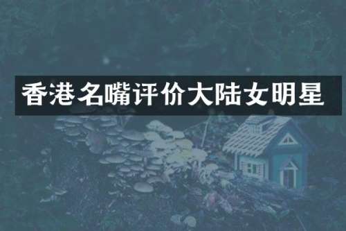 香港名嘴评价大陆女明星