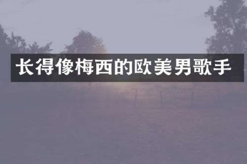 长得像梅西的欧美男歌手