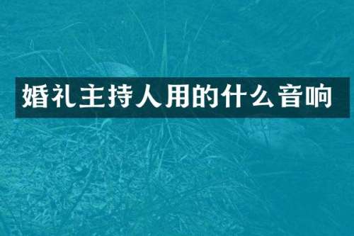 婚礼主持人用的什么音响