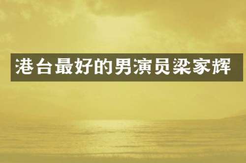 港台最好的男演员梁家辉
