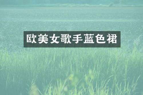 欧歌手蓝色裙