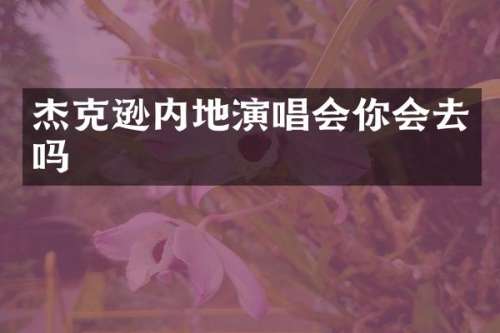 杰克逊内地演唱会你会去吗