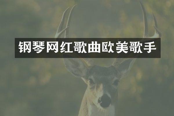 钢琴网红歌曲欧美歌手