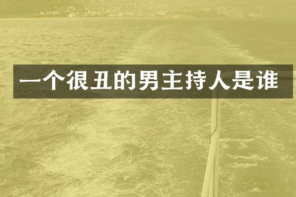 一个很丑的男主持人是谁