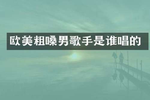 欧美粗嗓男歌手是谁唱的