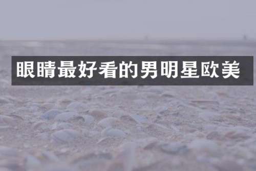 眼睛最好看的男明星欧美