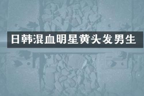 日韩混血明星黄头发男生