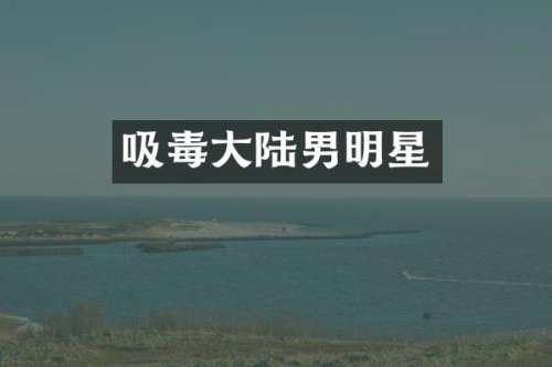 吸毒大陆男明星