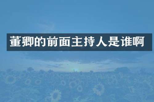 董卿的前面主持人是谁啊