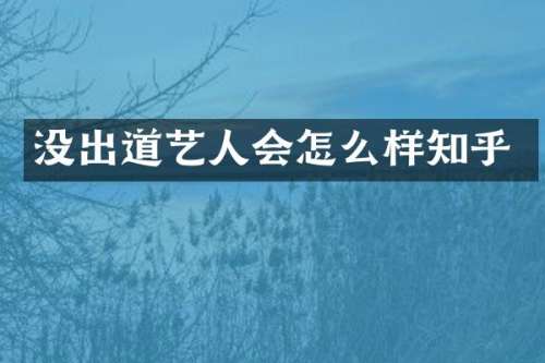 没出道艺人会怎么样知乎