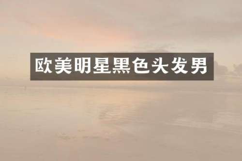 欧美明星黑色头发男