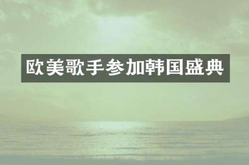 欧美歌手参加韩国盛典
