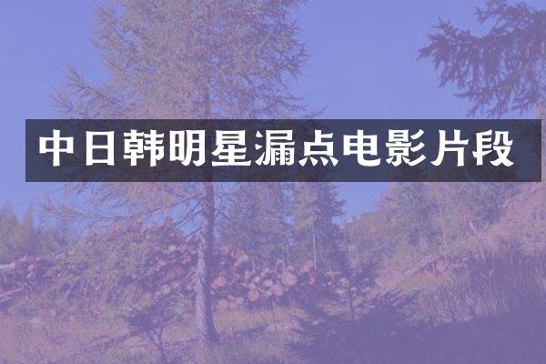 中日韩明星电影片段