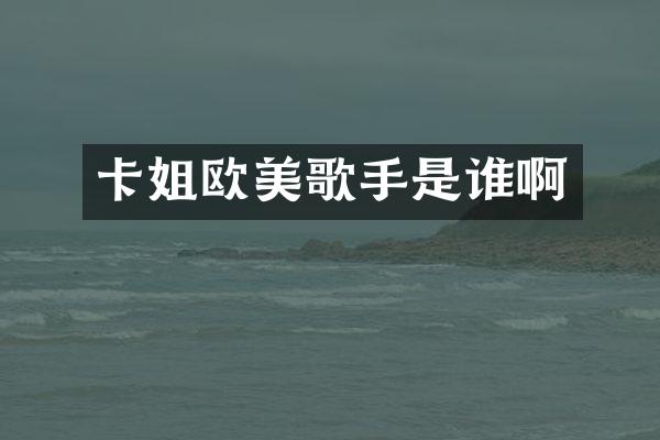 卡姐欧美歌手是谁啊