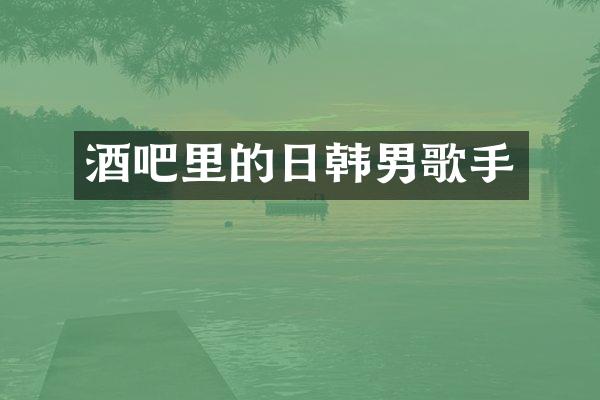 酒吧里的日韩男歌手