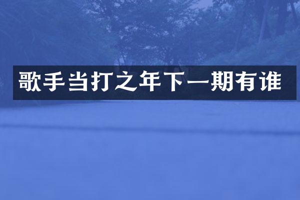 歌手当打之年下一期有谁