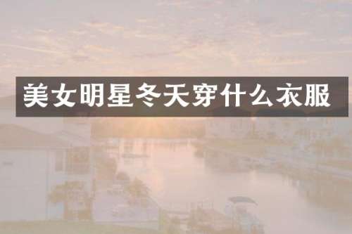 明星冬天穿什么衣服