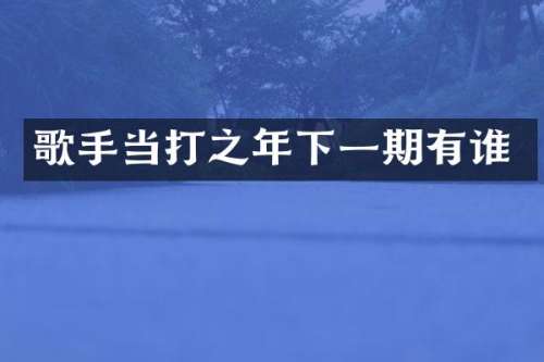 歌手当打之年下一期有谁
