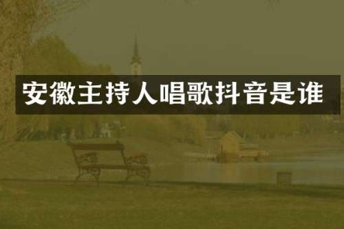 安徽主持人唱歌抖音是谁