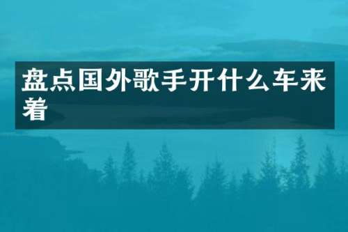盘点国外歌手开什么车来着