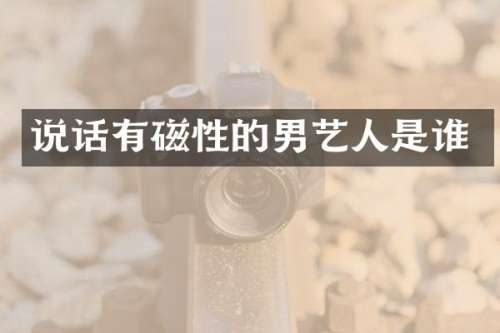 说话有磁性的男艺人是谁
