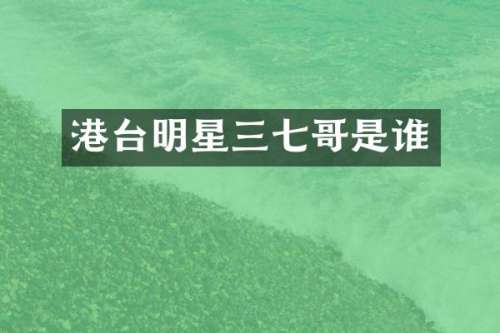 港台明星三七哥是谁