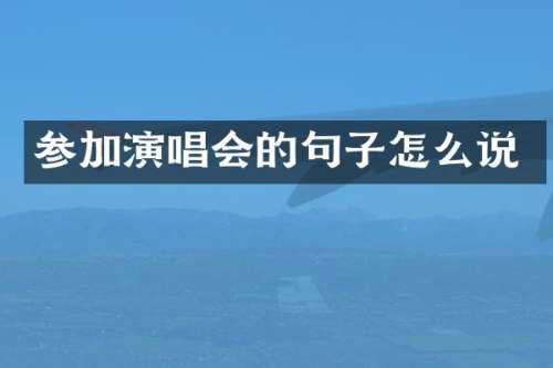参加演唱会的句子怎么说