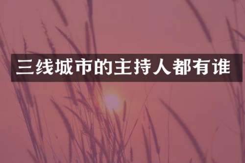 三线城市的主持人都有谁
