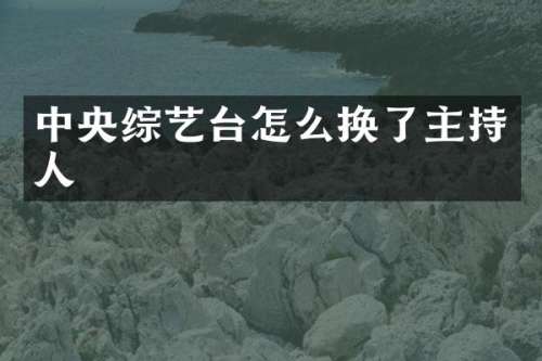 中央综艺台怎么换了主持人