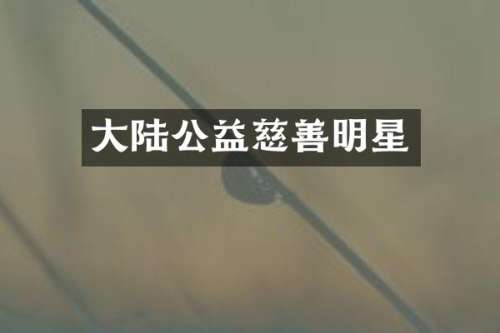 大陆公益慈善明星