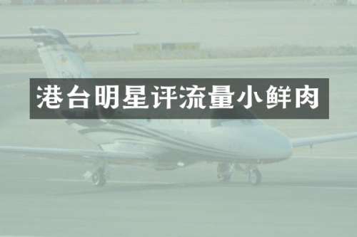 港台明星评流量小鲜肉