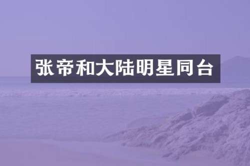 和大陆明星同台
