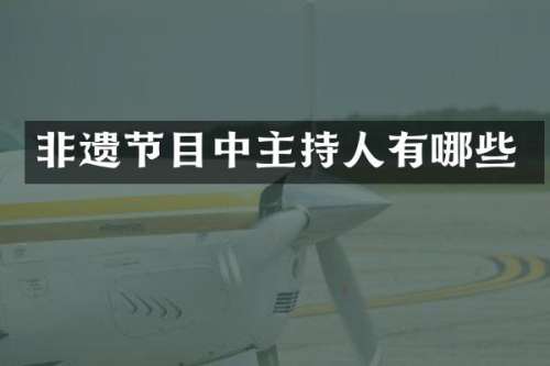 非遗节目中主持人有哪些