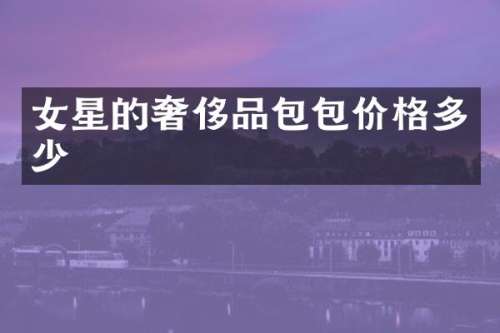 女星的奢侈品包包价格多少