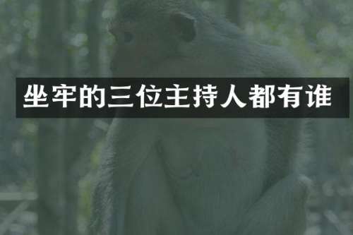 坐牢的三位主持人都有谁