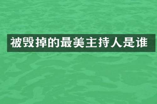 被毁掉的最美主持人是谁