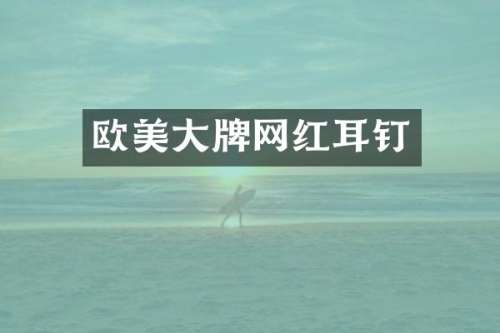 欧美大牌网红耳钉