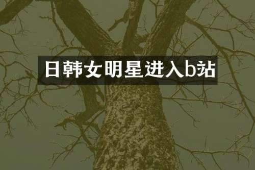 日韩女明星进入b站