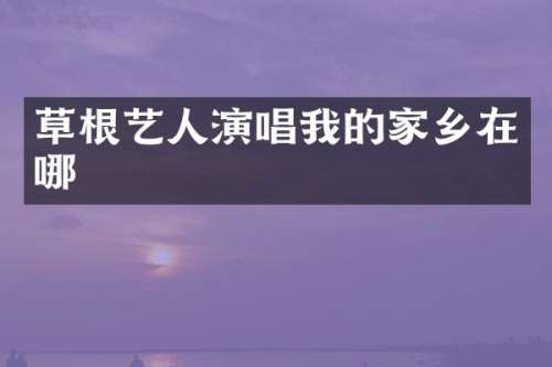 草根艺人演唱我的家乡在哪