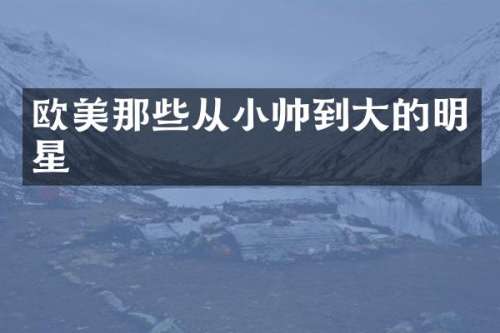 欧美那些从小帅到大的明星