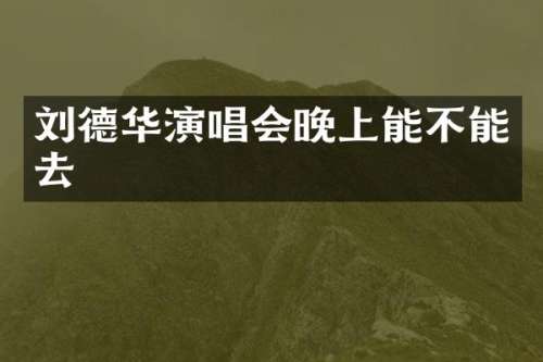 刘德华演唱会晚上能不能去