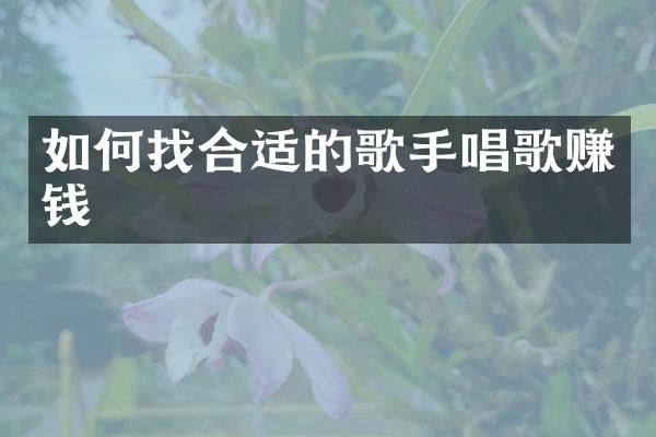 如何找合适的歌手唱歌赚钱