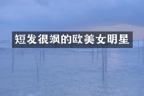 短发很飒的欧明星