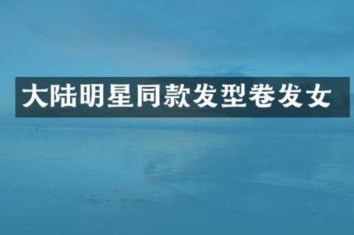 大陆明星同款发型卷发女