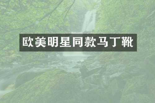 欧美明星同款马丁靴